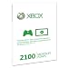 Tarjetas de 2.100 Microsoft Points.