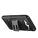 Galaxy On5 Case, ATUS - Advance Dual Layer Kick Stand Swivel Belt Clip Holster Case with [Tempered Glass] Screen Protector (Black)