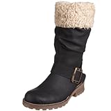Rieker Swetlana /P Z0483-01, Damen Stiefel, Schwarz (schwarz/beige 01), EU 40