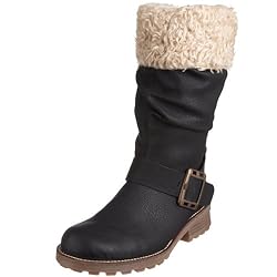 Rieker Swetlana /P Z0483-01, Damen Stiefel, Schwarz (schwarz/beige 01), EU 37