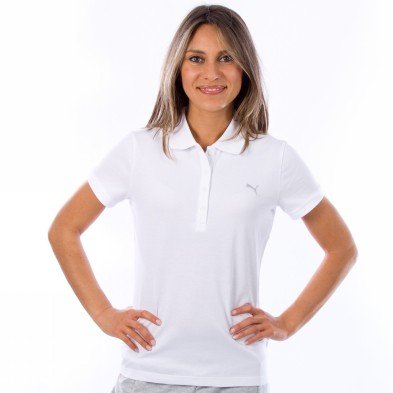 PUMA Damen Polo Shirt Ess, white, XS, 815274 02
