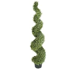ONE 6' Pre-Potted Rosemary Artificial Thick Topiary Outdoor Indoor Tree