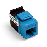 Leviton 5G108-RL5 GigaMax 5E QuickPort Connector, Cat 5E, Blue