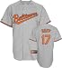 Melvin Mora Jersey: Adult 2010 Majestic Road Grey Replica #6 Baltimore Orioles Jersey - Small