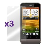 Fosmon Crystal Clear Screen Protector for HTC One V - 3 Packs (Included Antenna Cell Booster)