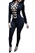 Aro Lora Women's Deep V Neck Long Sleeves Lace up Key Hole Front Club Jumpsuits Medium Black