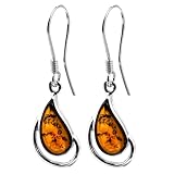 Baltic Light Honey Amber Sterling Silver Sun Drops Look Earrings