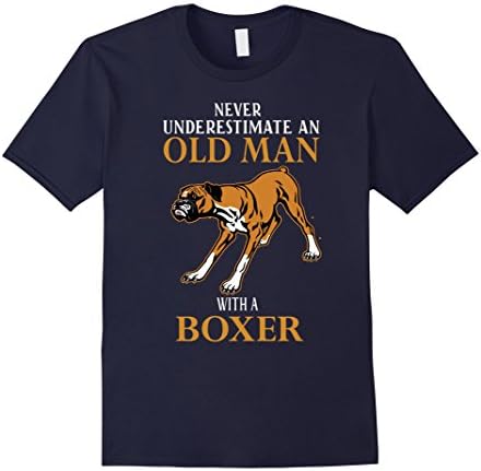 Men's Never Underestimate An Old Man With A Boxer Shirt Medium Navy