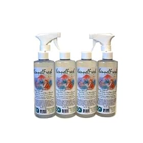 KennelFresh-222 Premier Natural and Safe Pet Odor and Organic Stain Remover (4 - 16oz Spray Bottles With 2 Sprayers)