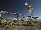Prayer Flags Blow in the Wind Atop a High Pass on a Tibetan Plateau National Geographic Collection Photographic Poster Print by Gordon Wiltsie, 24x18