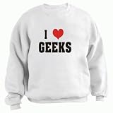 I Love/Heart Geeks Adult Sweatshirt (Crewneck) Various Colors