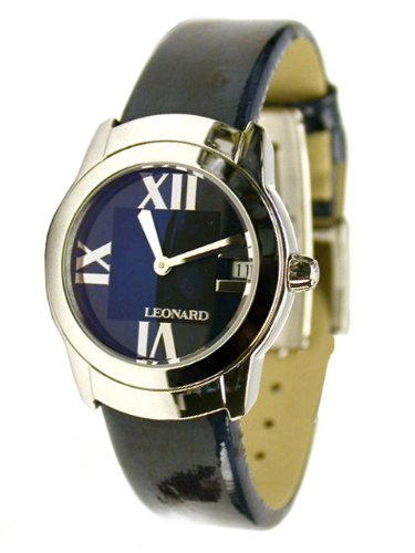 Leonard Women's SP2Q100/45/0520 Sphere Navy Patent Leather Watch
