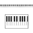Piano Keyboard Poly Decorating Material Party Accessory (1 count) (1/Pkg)