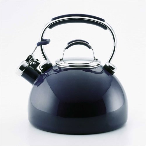 "KitchenAid Gourmet Essentials 2-Quart Porcelain-on-Steel Teakettle, Midnight Blue"