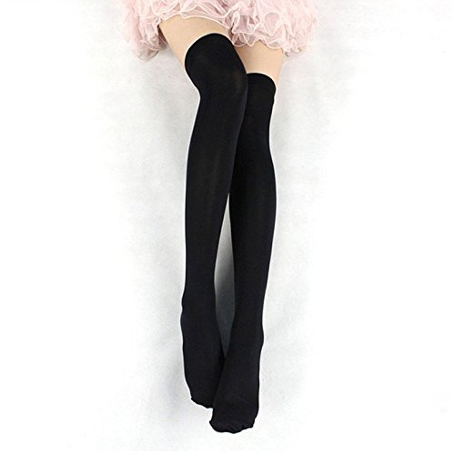 TESOON Women's Thigh High/Over Knee High Solid Opaque Velvet Socks