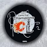 Al Macinnis Calgary Flames Autographed/Hand Signed 89 Cup Puck