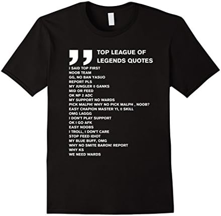 Men's Top LOL quotes Large Black