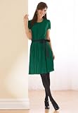 Pleated Crepe Dress