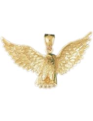 Dazzlers Solid Eagle Charm Pendant 14k Gold Available in three colors from jewelsberry (weights: 5 grams only)