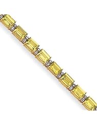 14k Gold Peridot & Diamond Bracelet