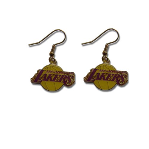 NBA Dangling Earrings - Los Angeles Lakers Logo