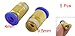 uxcell 5PCS 1/8 inches PT Male Thread to 4mm Tube Push in Connect Straight Quick Fittings
