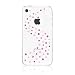 Muvit BMTMWIP4KMIX Coque Swarovski Elts Milkyway Cristall�e pour iPhone 4 / 4S Blanc/Rose
