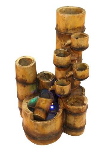 Bamboo Cascade with Tapper Table Top Water Fountain