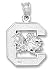 NCAA University of South Carolina Sterling Silver C Gamecock Charm