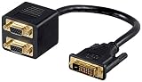 Wentronic DVI-Adapter (DVI-Stecker auf 2x SVGA-Buchse, vergoldete Kontakte)