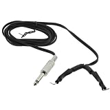 Professional Grade Black Phono Jack Plug Tattoo Clip Cord
