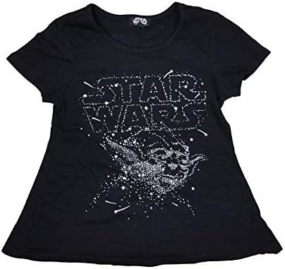 Disney Star Wars Girls Yoda Glitter Tunic T-Shirt,Black,10-12(L)