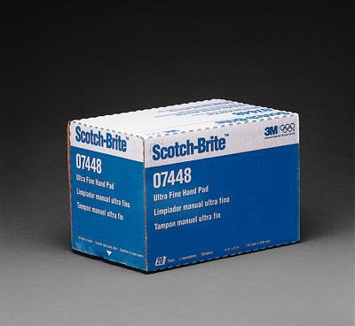 3M(TM) Scotch Brite Ultra Fine Hand Pad Gray 6 in x 9 in 20 pads per box