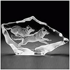 Mats Jonasson Wolf Pair Crystal MAT33723