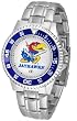 Kansas Jayhawks Suntime Competitor Game Day Steel Band Watch - NCAA College Athletics
