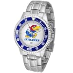 Kansas Competitor Men's Steel Band Watch