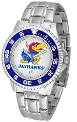 Kansas Jayhawks Suntime Competitor Game Day Steel Band Watch - NCAA College Athletics