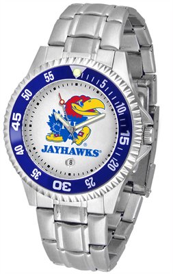 Kansas Competitor Men's Steel Band Watch