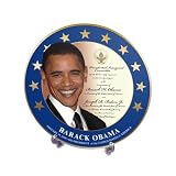 Barack Obama Commemorative Inauguration Plate with Stand