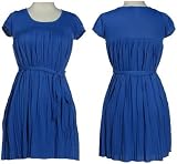 ROMEO &amp; JULIET COUTURE Pleated Jersey Knit Tunic, Medium, Royal, RJ11198BR