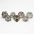 Smoke Polyhedral Precision 7-Dice Set, Hand-inked