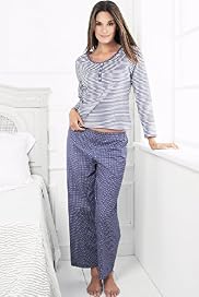 Adored Pure Cotton Stripe & Spot Print Pyjamas
