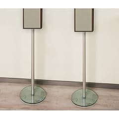 2 St�ck Lautsprecherst�nder Surround Boxenst�nder Rack aus Alu Glas mit Kabelkanal