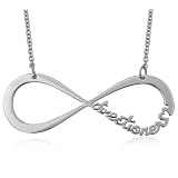 One Direction Stainless Steel Infinite Directioner Necklace 6.7 Grams 23.4 Inches Width 2.34 Inches