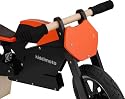 Kiddimoto Superbike - wooden training balance bike ORANGE & BLACK