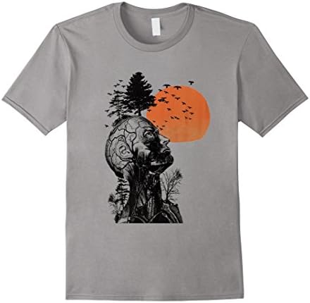 Men's Human Tree T Shirt Hangover XL Slate