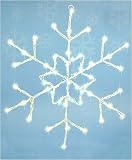 25 Blue & White LED Lighted Snowflake With Motion Hanging Christmas Decoration