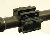 Universal Rifle Barrel Dual Mount with Weaver Style 1 Inch Side Mount