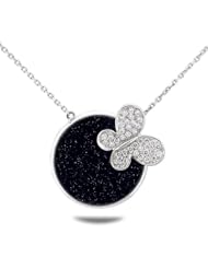 0.31 Ct. Diamond Butterfly & 18k White Gold Necklace with Chain (514210)