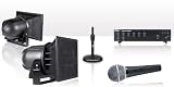 Stadium Sound System 240 Watts, 6 Input Mixer Amplifier, Stadium Loudspeaker, Shure Microphone